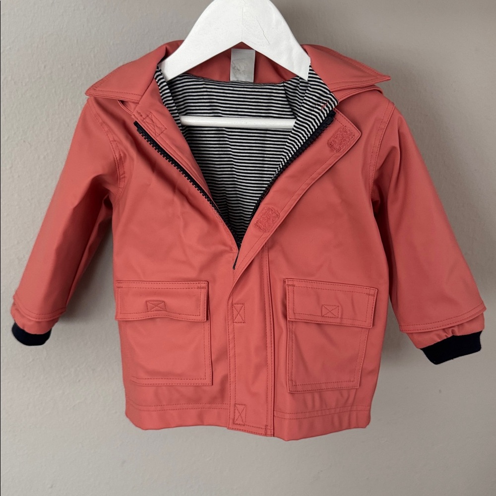 Petit Bateau Coral Rain Jacket Size 12M